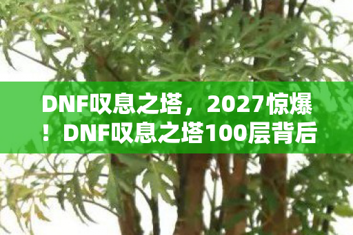 DNF叹息之塔,2027惊爆!DNF叹息之塔100层背后,竟藏着让百万玩家泪目的秘密? DNF叹息之塔,2027惊爆!DNF叹息之塔100层背后,竟藏着让百万玩家泪目的秘密?