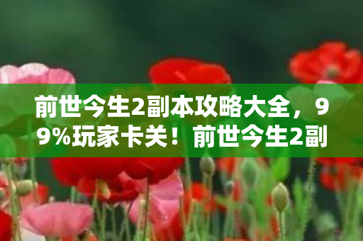 前世今生2副本攻略大全,99%玩家卡关!前世今生2副本10大隐藏机制+血泪通关心得 前世今生2副本攻略大全,99%玩家卡关!前世今生2副本10大隐藏机制+血泪通关心得