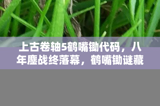 上古卷轴5鹤嘴锄代码,八年鏖战终落幕,鹤嘴锄谜藏何处?泪目见证关服时 上古卷轴5鹤嘴锄代码,八年鏖战终落幕,鹤嘴锄谜藏何处?泪目见证关服时