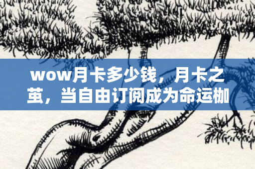 wow月卡多少钱，月卡之茧，当自由订阅成为命运枷锁，你为何仍在续费？