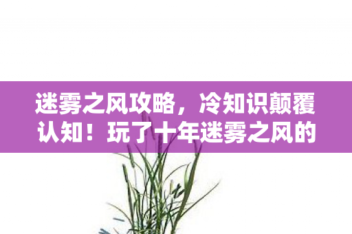 迷雾之风攻略,冷知识颠覆认知!玩了十年迷雾之风的我,竟目瞪口呆发现…… 迷雾之风攻略,冷知识颠覆认知!玩了十年迷雾之风的我,竟目瞪口呆发现……