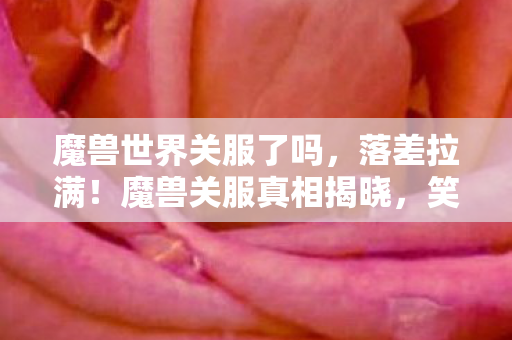 魔兽世界关服了吗,落差拉满!魔兽关服真相揭晓,笑着笑着,老玩家却哭成了狗 魔兽世界关服了吗,落差拉满!魔兽关服真相揭晓,笑着笑着,老玩家却哭成了狗