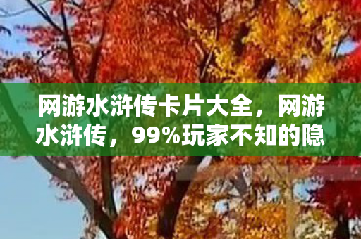 网游水浒传卡片大全,网游水浒传,99%玩家不知的隐藏机制,一夜逆袭成梁山霸主? 网游水浒传卡片大全,网游水浒传,99%玩家不知的隐藏机制,一夜逆袭成梁山霸主?