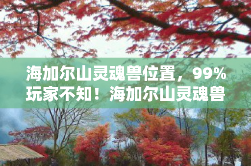 海加尔山灵魂兽位置，99%玩家不知！海加尔山灵魂兽竟藏3大逆天机制，颠覆你的认知！