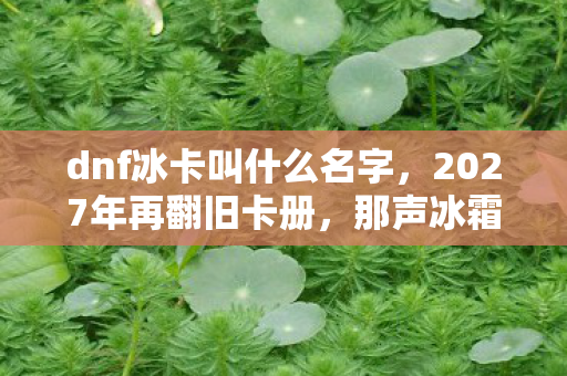 dnf冰卡叫什么名字，2027年再翻旧卡册，那声冰霜克拉赫的伏笔，让我鼻子一酸