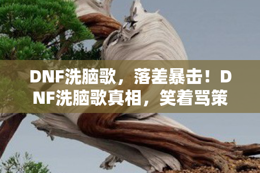 DNF洗脑歌,落差暴击!DNF洗脑歌真相,笑着骂策划,笑着笑着就哭了 DNF洗脑歌,落差暴击!DNF洗脑歌真相,笑着骂策划,笑着笑着就哭了