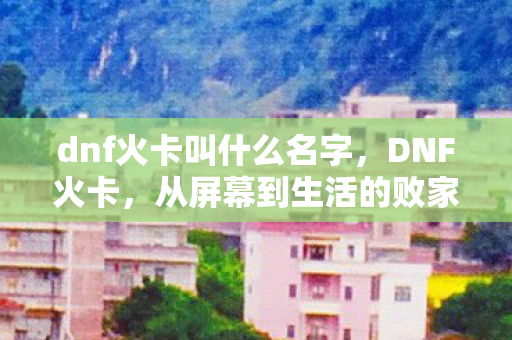 dnf火卡叫什么名字,DNF火卡,从屏幕到生活的败家狂欢 dnf火卡叫什么名字,DNF火卡,从屏幕到生活的败家狂欢
