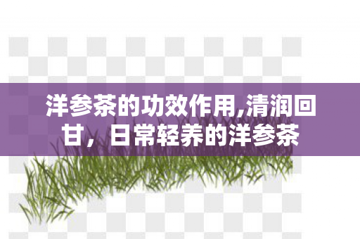 洋参茶的功效作用,清润回甘,日常轻养的洋参茶 洋参茶的功效作用,清润回甘,日常轻养的洋参茶