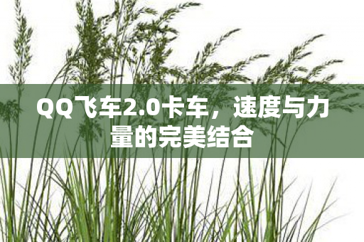 QQ飞车2.0卡车,速度与力量的完美结合 QQ飞车2.0卡车,速度与力量的完美结合