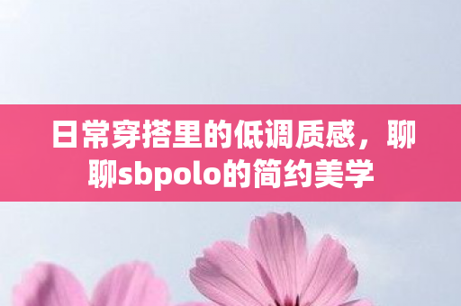 日常穿搭里的低调质感,聊聊sbpolo的简约美学 日常穿搭里的低调质感,聊聊sbpolo的简约美学