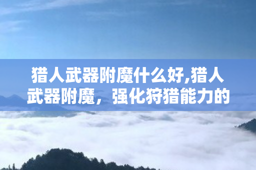 猎人武器附魔什么好,猎人武器附魔，强化狩猎能力的关键细节
