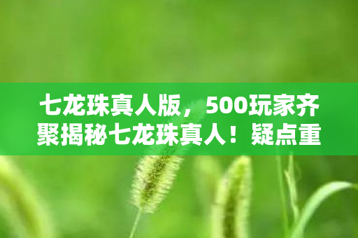 七龙珠真人版,500玩家齐聚揭秘七龙珠真人!疑点重重,这操作让人绷不住! 七龙珠真人版,500玩家齐聚揭秘七龙珠真人!疑点重重,这操作让人绷不住!