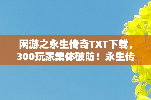 网游之永生传奇TXT下载,300玩家集体破防!永生传奇惊现永生诅咒?网吧大神,绷不住了! 网游之永生传奇TXT下载,300玩家集体破防!永生传奇惊现永生诅咒?网吧大神,绷不住了!
