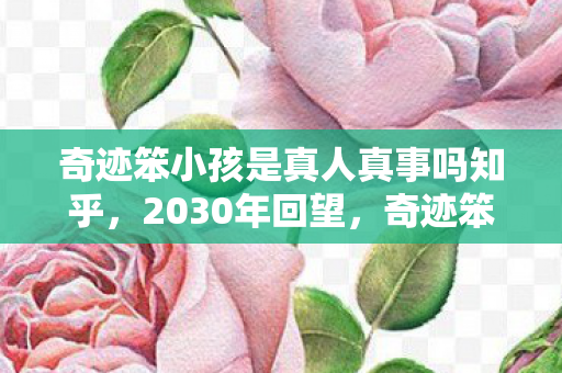 奇迹笨小孩是真人真事吗知乎，2030年回望，奇迹笨小孩背后，是十年逆袭还是命运玩笑？