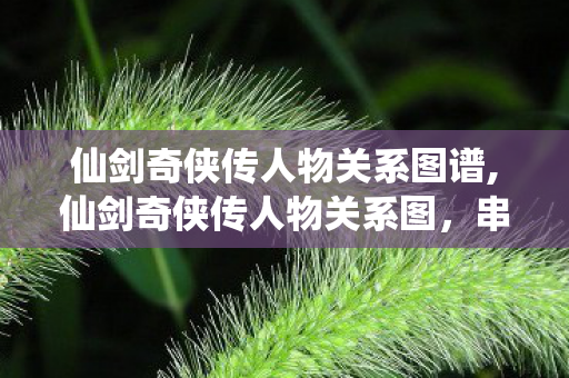 仙剑奇侠传人物关系图谱,仙剑奇侠传人物关系图,串联起几代人的仙侠羁绊 仙剑奇侠传人物关系图谱,仙剑奇侠传人物关系图,串联起几代人的仙侠羁绊