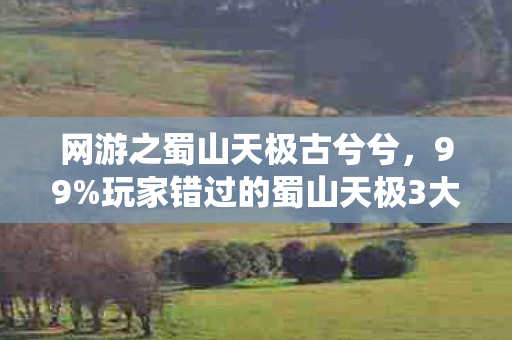 网游之蜀山天极古兮兮,99%玩家错过的蜀山天极3大隐藏机制!2027年必爆的修仙新纪元 网游之蜀山天极古兮兮,99%玩家错过的蜀山天极3大隐藏机制!2027年必爆的修仙新纪元