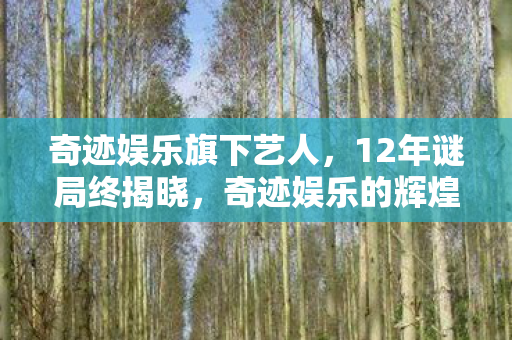 奇迹娱乐旗下艺人,12年谜局终揭晓,奇迹娱乐的辉煌与泪目谢幕 奇迹娱乐旗下艺人,12年谜局终揭晓,奇迹娱乐的辉煌与泪目谢幕