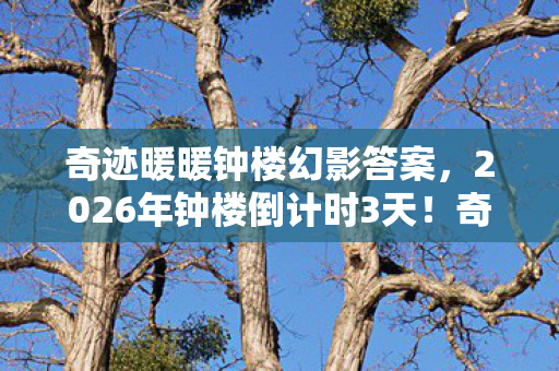 奇迹暖暖钟楼幻影答案,2026年钟楼倒计时3天!奇迹暖暖幻影藏惊天秘密? 奇迹暖暖钟楼幻影答案,2026年钟楼倒计时3天!奇迹暖暖幻影藏惊天秘密?