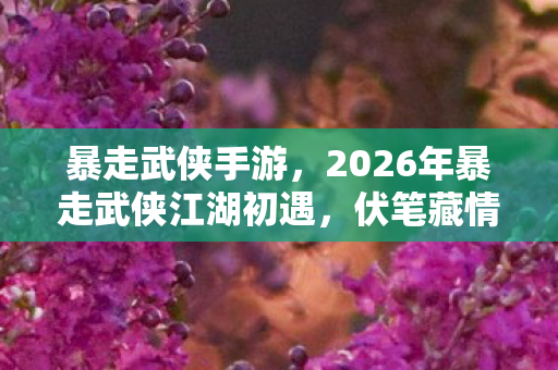 暴走武侠手游,2026年暴走武侠江湖初遇,伏笔藏情,再见时却已鼻子一酸 暴走武侠手游,2026年暴走武侠江湖初遇,伏笔藏情,再见时却已鼻子一酸