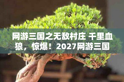 网游三国之无敌村庄 千里血狼,惊爆!2027网游三国里,他竟用1村庄逆袭成三国霸主? 网游三国之无敌村庄 千里血狼,惊爆!2027网游三国里,他竟用1村庄逆袭成三国霸主?