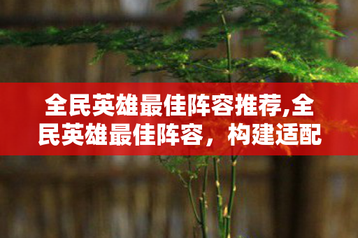 全民英雄最佳阵容推荐,全民英雄最佳阵容,构建适配多元玩法的强力战队 全民英雄最佳阵容推荐,全民英雄最佳阵容,构建适配多元玩法的强力战队