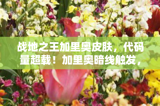 战地之王加里奥皮肤,代码量超载!加里奥暗线触发,当战场成为头皮发麻的神经脉冲矩阵 战地之王加里奥皮肤,代码量超载!加里奥暗线触发,当战场成为头皮发麻的神经脉冲矩阵