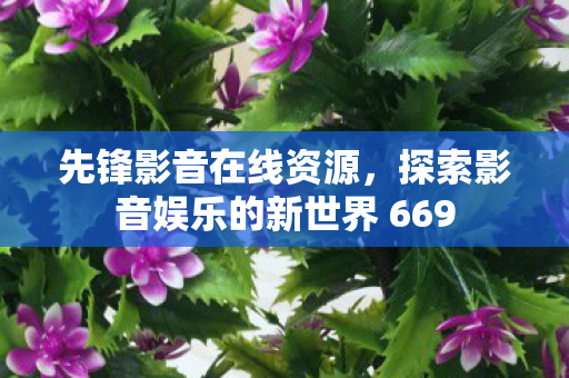 先锋影音在线资源,探索影音娱乐的新世界 669 先锋影音在线资源,探索影音娱乐的新世界 669