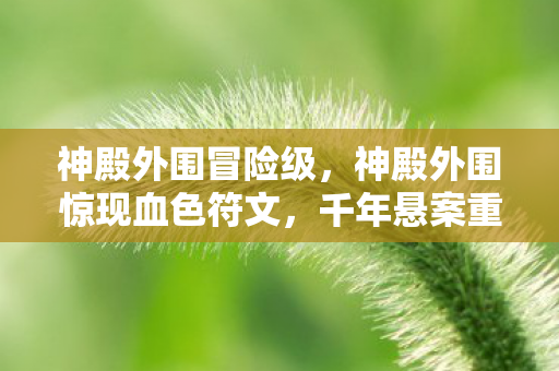 神殿外围冒险级,神殿外围惊现血色符文,千年悬案重现,毛骨悚然真相待解 神殿外围冒险级,神殿外围惊现血色符文,千年悬案重现,毛骨悚然真相待解