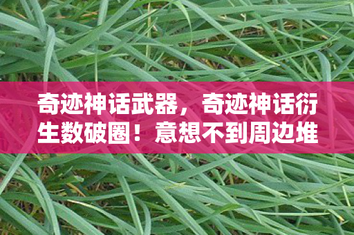 奇迹神话武器，奇迹神话衍生数破圈！意想不到周边堆满家，败家玩家疯狂投名状！