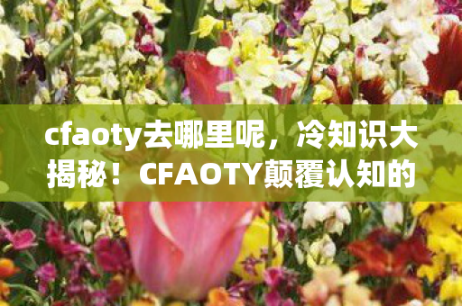 cfaoty去哪里呢，冷知识大揭秘！CFAOTY颠覆认知的设计，让你目瞪口呆！