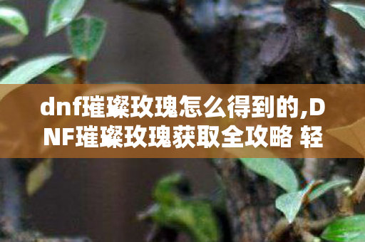 dnf璀璨玫瑰怎么得到的,DNF璀璨玫瑰获取全攻略 轻松攒齐实用材料 dnf璀璨玫瑰怎么得到的,DNF璀璨玫瑰获取全攻略 轻松攒齐实用材料