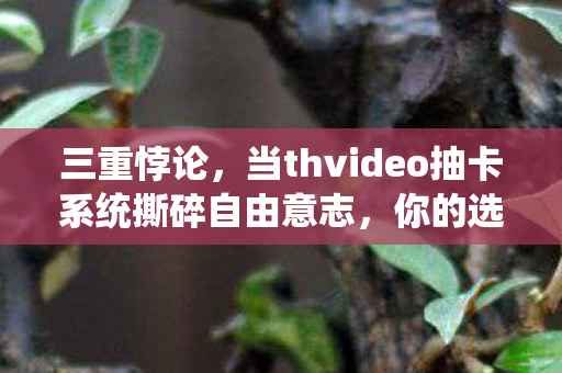三重悖论，当thvideo抽卡系统撕碎自由意志，你的选择是神谕还是囚笼？