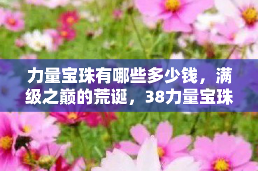 力量宝珠有哪些多少钱，满级之巅的荒诞，38力量宝珠叫现实溃败，而我正用游戏逃避人生