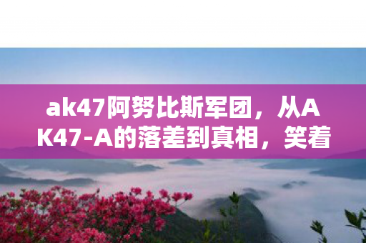 ak47阿努比斯军团,从AK47-A的落差到真相,笑着骂完,最后却笑着笑着哭了 ak47阿努比斯军团,从AK47-A的落差到真相,笑着骂完,最后却笑着笑着哭了