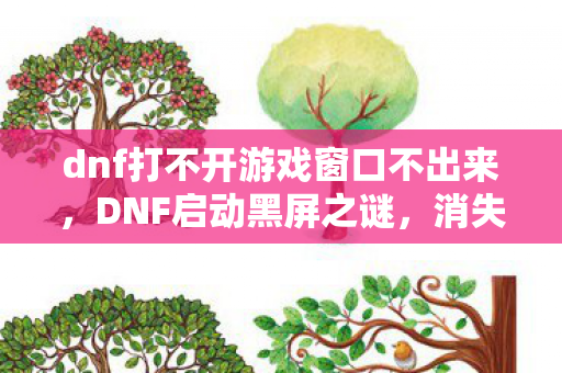 dnf打不开游戏窗口不出来,DNF启动黑屏之谜,消失的登录界面与暗夜中的诡异回响 dnf打不开游戏窗口不出来,DNF启动黑屏之谜,消失的登录界面与暗夜中的诡异回响
