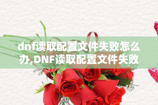 dnf读取配置文件失败怎么办,DNF读取配置文件失败，常见原因与高效解决办法
