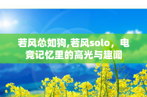 若风怂如狗,若风solo,电竞记忆里的高光与趣闻 若风怂如狗,若风solo,电竞记忆里的高光与趣闻