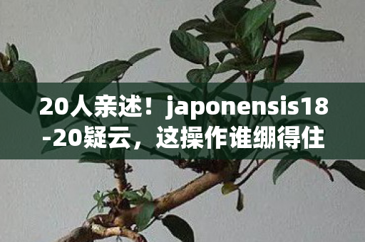 20人亲述！japonensis18-20疑云，这操作谁绷得住啊？