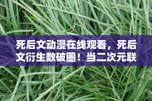 死后文动漫在线观看,死后文衍生数破圈!当二次元联名撞上意想不到的穷鬼日常 死后文动漫在线观看,死后文衍生数破圈!当二次元联名撞上意想不到的穷鬼日常