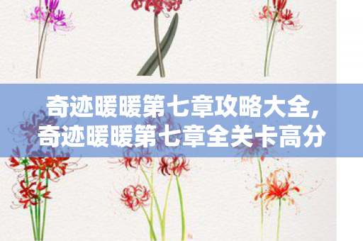 奇迹暖暖第七章攻略大全,奇迹暖暖第七章全关卡高分通关指南 助你轻松解锁下一章