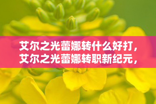 艾尔之光蕾娜转什么好打，艾尔之光蕾娜转职新纪元，衍生数破圈×意想不到的穷式狂欢