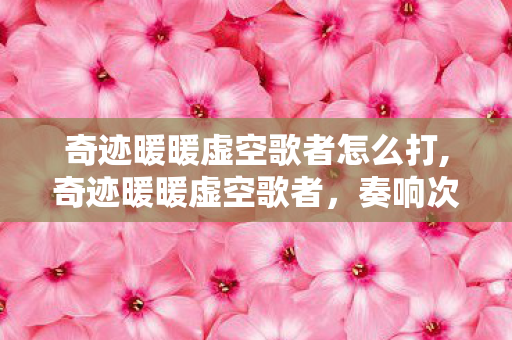 奇迹暖暖虚空歌者怎么打,奇迹暖暖虚空歌者，奏响次元彼端的美学回响