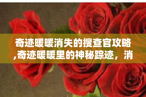 奇迹暖暖消失的搜查官攻略,奇迹暖暖里的神秘踪迹,消失的搜查官 奇迹暖暖消失的搜查官攻略,奇迹暖暖里的神秘踪迹,消失的搜查官
