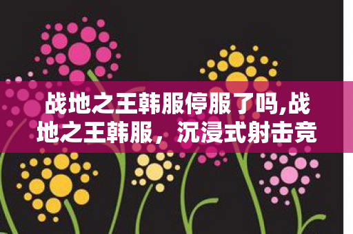 战地之王韩服停服了吗,战地之王韩服,沉浸式射击竞技的别样天地 战地之王韩服停服了吗,战地之王韩服,沉浸式射击竞技的别样天地