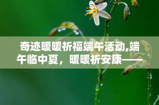 奇迹暖暖祈福端午活动,端午临中夏,暖暖祈安康——记奇迹暖暖里的端午祈愿时刻 奇迹暖暖祈福端午活动,端午临中夏,暖暖祈安康——记奇迹暖暖里的端午祈愿时刻