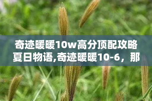 奇迹暖暖10w高分顶配攻略夏日物语,奇迹暖暖10-6，那段为蔷薇礼服倾尽心力的时光