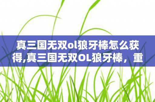 真三国无双ol狼牙棒怎么获得,真三国无双OL狼牙棒,重锤之下的战场锋芒 真三国无双ol狼牙棒怎么获得,真三国无双OL狼牙棒,重锤之下的战场锋芒