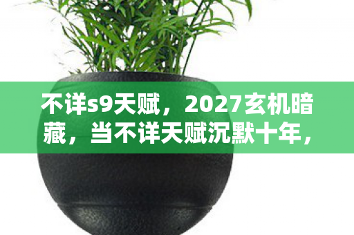 不详s9天赋,2027玄机暗藏,当不详天赋沉默十年,我究竟在游戏里失去了什么? 不详s9天赋,2027玄机暗藏,当不详天赋沉默十年,我究竟在游戏里失去了什么?