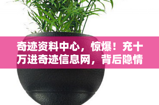奇迹资料中心,惊爆!充十万进奇迹信息网,背后隐情竟让我吓一大跳! 奇迹资料中心,惊爆!充十万进奇迹信息网,背后隐情竟让我吓一大跳!