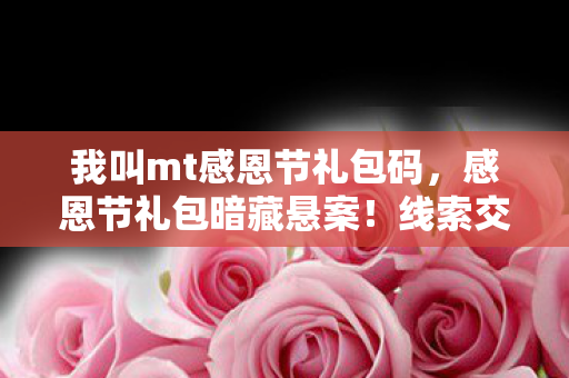 我叫mt感恩节礼包码,感恩节礼包暗藏悬案!线索交织成谜,毛骨悚然真相待揭 我叫mt感恩节礼包码,感恩节礼包暗藏悬案!线索交织成谜,毛骨悚然真相待揭